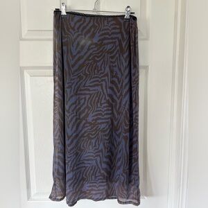 Y2K Animal Print Midi Skirt